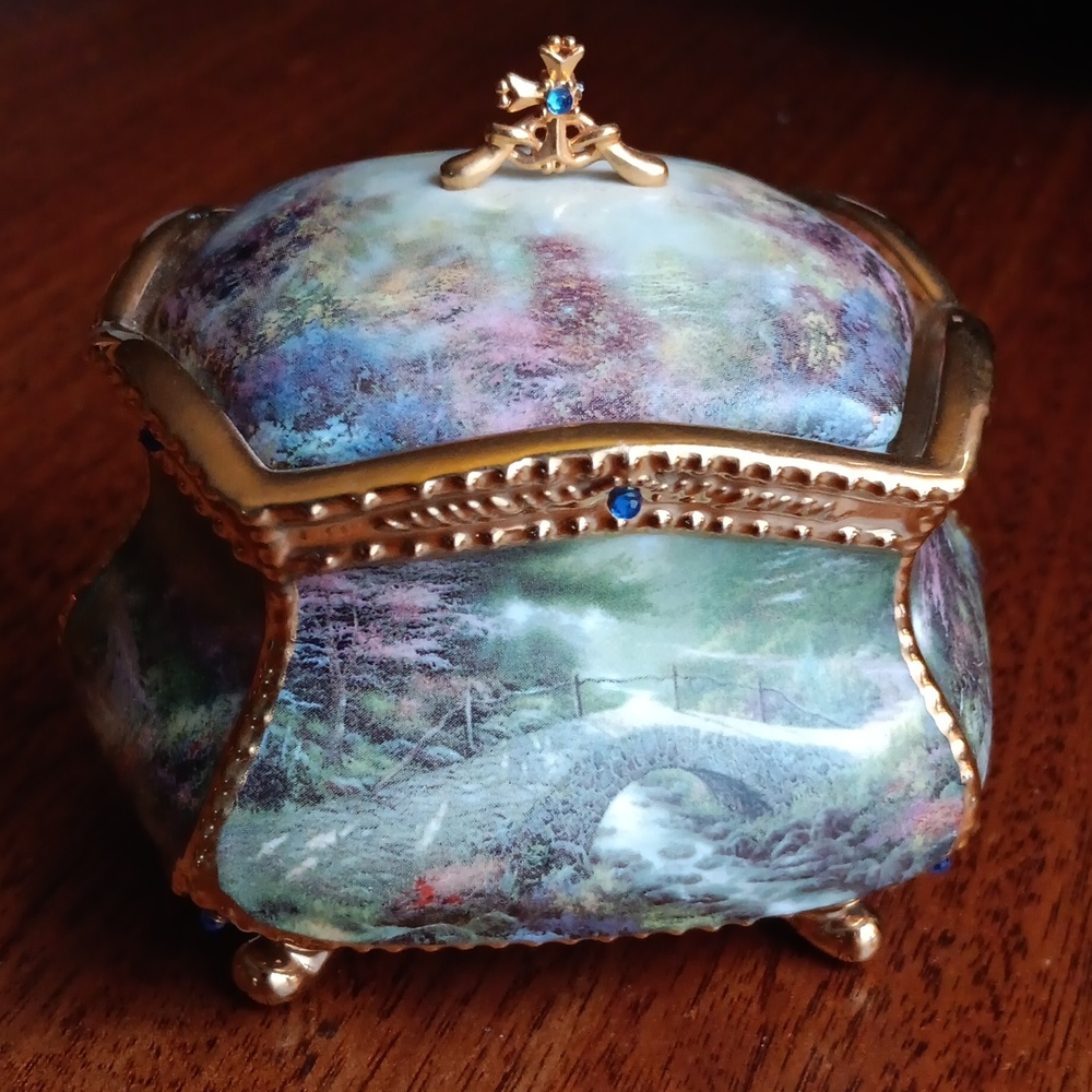 2003 Thomas Kinkades Blessing "Find Peace" Music box No. B1746 Amazing Grace - Picture 6 of 10